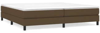 vidaXL Boxspringbett mit Matratze Dunkelbraun 200x200 cm Stoff, Härtegrad: H2 [3144104]