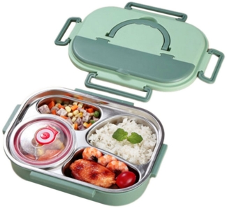 NATICY Lunchbox Lunchbox mit Suppenschüssel Edelstahl-Bento-Box mit Vier Fächern 1,3 L, (1-tlg)