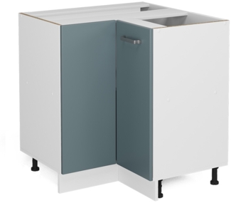 Eckunterschrank R-Line Blau-Grau 75.6 cm ohne Arbeitsplatte Vicco
