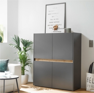 Lomadox Highboard CRISP-61, Wotan Eiche Nb. 100/120/40 cm