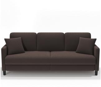 OUNUO Sofa 3-Sitzer Modernes Polstersofa Couch mit 2 Zierkissen 210cm Sofa