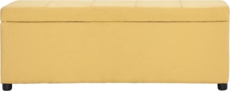 vidaXL Bank mit Staufach 116 cm Gelb Polyester 281324