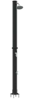 vidaXL Outdoordusche mit Solar Schwarz 217 cm PVC und Aluminium 42003412