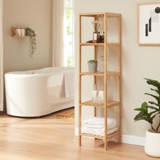 Standregal Lierne 140x33x34 cm Bambus Natur [en. casa]