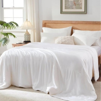 Elemuse Sommerbettdecke Kühldecke Sommerdecke, Selbstkühlende Atmungsaktive Extraleicht Decke, Füllung: 30% hochwertig Sojafaser und 70% Polyester, Bambus Sommer Weich Wohndecke OEKO-TEX®