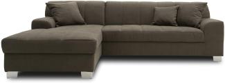 DOMO Collection Capri Ecksofa | Eckcouch in L-Form, Polsterecke Sofa Garnitur, kaki, 239 x 152 x 75 cm