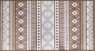 vidaXL Outdoor-Teppich Braun und Weiß 80x150 cm Beidseitig Nutzbar 364794