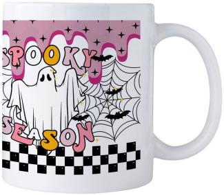 Giftandprint Tasse Spooky Season lustige Kaffeetasse als Geschenk zum Weihnachten, Spülmaschinengeeignet, Mikrowellengeeignet, mit Geschenkbox