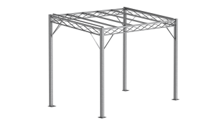 ELEO Pergola rechteckig Ischia 3 x 2 m feuerverzinkt