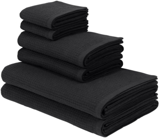 KangaROOS Handtuch Set Cassidy, Handtuch in Premium Qualität, 500 gr/m², Waffeloptik, Frottier (Set, 6-St), Duschtücher, Handtücher, Gästetücher, 100% Baumwolle, 5 Jahre Garantie
