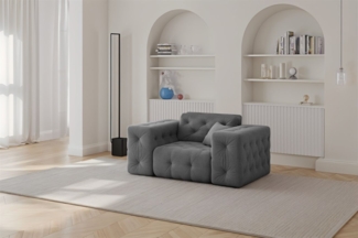 Sessel Designersessel CHANTAL in Stoff Moly Anthrazit