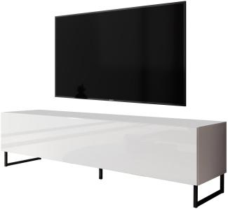 Furnix TV-Schrank Zalvo TV Lowboard Kommode 160 cm breit mit Metallfüßen 3 geschlossene Fächer, elegant & zeitlos schön