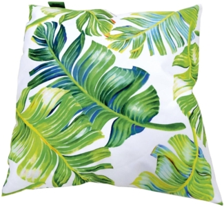 Lesli Living Wetterbeständiges Outdoor Zierkissen mit Blätter Design 45x45 cm