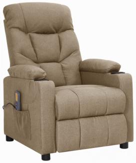 vidaXL Massagesessel Taupe Stoff [339100]