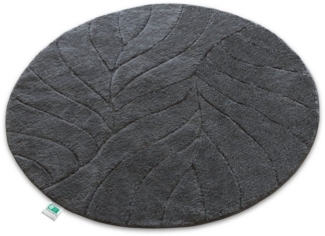 Kubus Duschmatte Elara, Runde Badematte aus hochwertiger Mikrofaser, Polyester, Rund, Rutschhemmend und kompatibel mit Fußbodenheizung