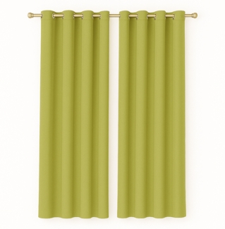 Gardine mit Ösen 140x145 cm ( Breite x Länge ) in Grün, blickdichter Vorhang, Ösenvorhang in vielen Variationen