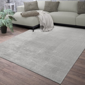 TT Home Teppich, Rechteckig, Höhe: 14 mm, Wohnzimmer Kurzflor Einfarbig Modernes Design Waschbar