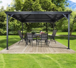 Sojag 'Ventura 1014' Pavillon, Aluminium Basaltgrau, 296 x 423 x 261 cm
