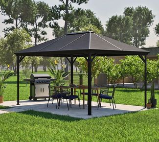 Sojag 'Ventura 1014' Pavillon, Aluminium Basaltgrau, 296 x 423 x 261 cm