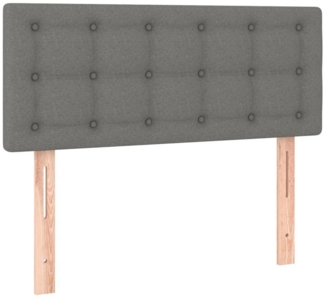 vidaXL Kopfteil LED Kopfteil Dunkelgrau 80 x 5 x 78/88 cm Stoff, (1 St)