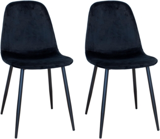 GARDENIA Becky Stühle, Stahl, Schwarz, 2, Einheit
