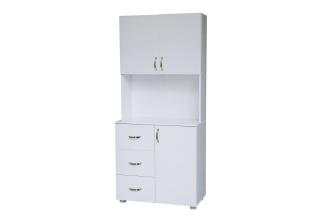 HTI-Living Hochschrank Küchenschrank Weiß Blanca (Stück, 1x Schrank Blanca, ohne Dekoration) Küchenbuffet Hochschrank