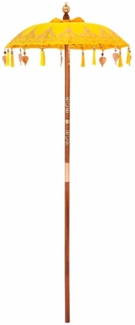 vidaXL Balinesischer Sonnenschirm Gelb (90-100) x 260 cm 42006467