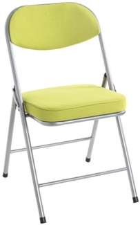 Klappstuhl Karl / Kurt, Polyester, Stahl, Grün, 47 x 79 x 53 cm