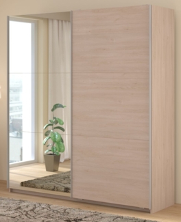 Kleiderschrank Swing in Eiche mit Spiegel 178 cm