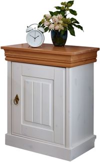 Nachttisch >SZ-0132< in weiß - 51x64x35 (BxHxT)