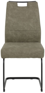 Schwingstuhl Kerpen / Kerstin S , Stoff , Braun, Grau , 49 x 100 x 61 cm