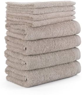 Möve Handtuch Set Superwuschel 100% Premium Cotton Baumwolle, Walkfrottier (8-St), Made in Germany, Handtuch Set mit Bordüre, einfarbig, weich