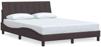 vidaXL Bettgestell ohne Matratze "Hanko" Dunkelbraun 140x190 cm Stoff 3310387