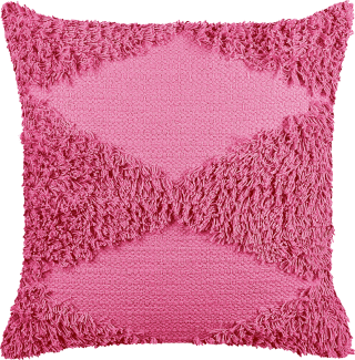 Dekokissen Geometrisches Muster RHOEO Baumwolle 45 x 45 cm Rosa