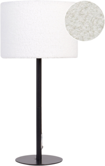 Tischlampe VINAZCO Bouclé Weiß