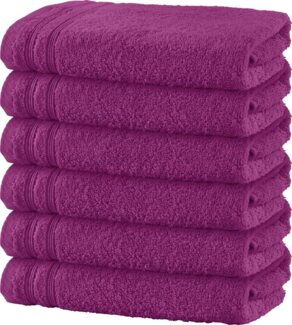 Erwin Müller Handtuch Handtuch "Heidelberg" 6er-Pack, Frottier, Walk-Frottier Uni