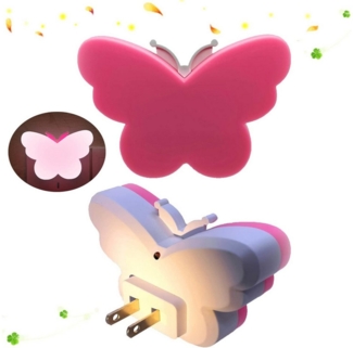 ZEUOPQ Nachtlicht LED Schmetterling Nachtlicht lichtempfindlich, für Steckdosen, Licht gesteuerte Sensorik Schlafzimmer Nachtbeleuchtung