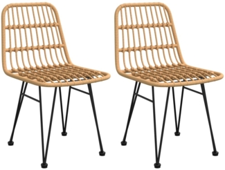 vidaXL Gartenstühle 2 Stk. 48x62x84 cm PE-Rattan 319428