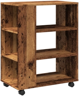 vidaXL Rollcontainer Altholz-Optik 60x35x75 cm Holzwerkstoff 856656
