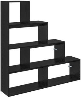 vidaXL Raumteiler Bücherregal Schwarz Eichen-Optik 886274