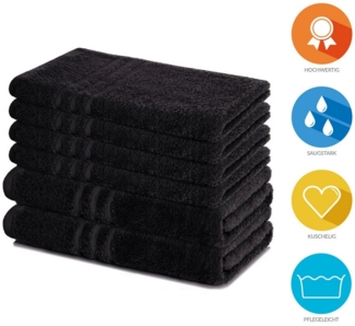 Lavea Handtuch Set Elena, Duschtücher, Handtücher, Gästetücher, Waschhandschuhe, 100% Baumwolle (Set, 6-St), Frottierserie, weich & saugstark, pflegeleicht, 500 g/m² Frottier