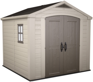 Dmora Gartenhaus Weyburn, Gartenhütte, Gartenhaus, Werkzeugschuppen, 257x255 h243 cm, Beige