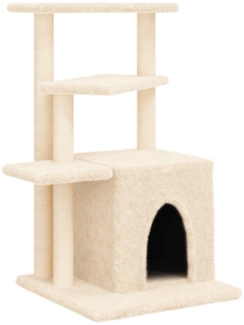 vidaXL Kratzbaum mit Sisal-Kratzsäulen Creme 83,5 cm 172121