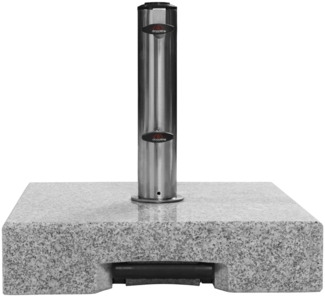 Doppler Trolley-Granit-Schirmsockel mit Rollen, granitgrau,50 kg, für Sonnenschirme bis Ø 300 cm