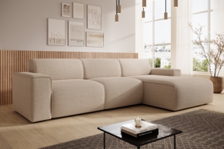 AX LIVING Couch Sofa L Form Didim mini Beige 310 cm breit, stilvoll R