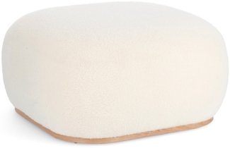 Pouf Mariana aus Boucle-Stoff, 67x67x36 cm