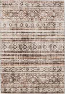 benuta Teppich George, rund, Höhe: 5 mm, Vintage-Look, Kurzflor, Teppich Wohnzimmer, Schlafzimmer, Waschbar