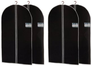 HAC24 Kleidersack Kleiderhülle Schutzhülle Kleidersack Aufbewahrungs Hülle Vliesstoff (Set, 4 St, 150 x 60 cm) mit Reißverschluss & Sichtfenster