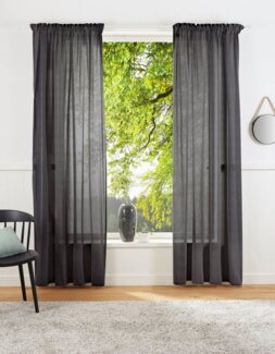 LeGer Home by Lena Gercke Vorhang Lanea (1 St), Multifunktionsband, halbtransparent, Leinenoptik, 1 Schal, verschiedene Größen