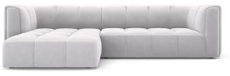 Micadoni Modulares Ecksofa Serena 3-Sitzer Links Samtstoff Silber